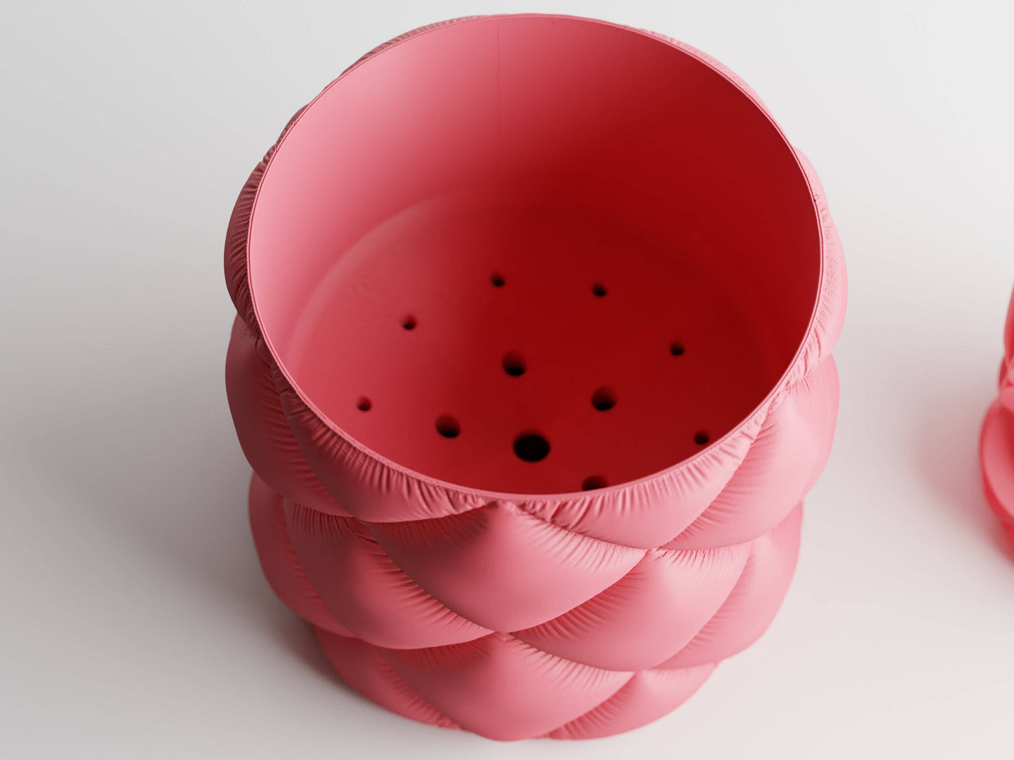 Inflated Planter Container with Drip Tray | Cute Home Decor