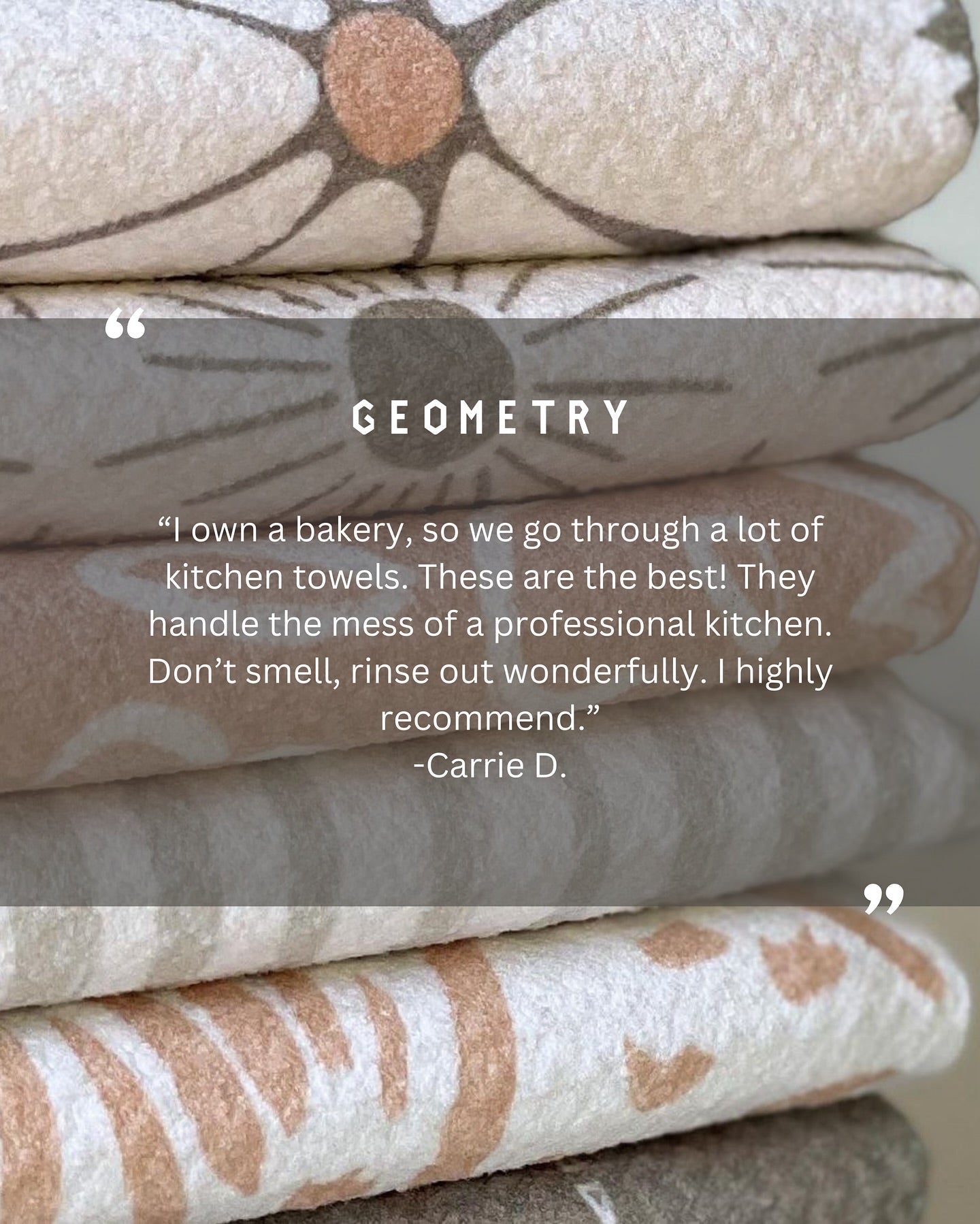 Halloween Is Here Geometry Tea Towel