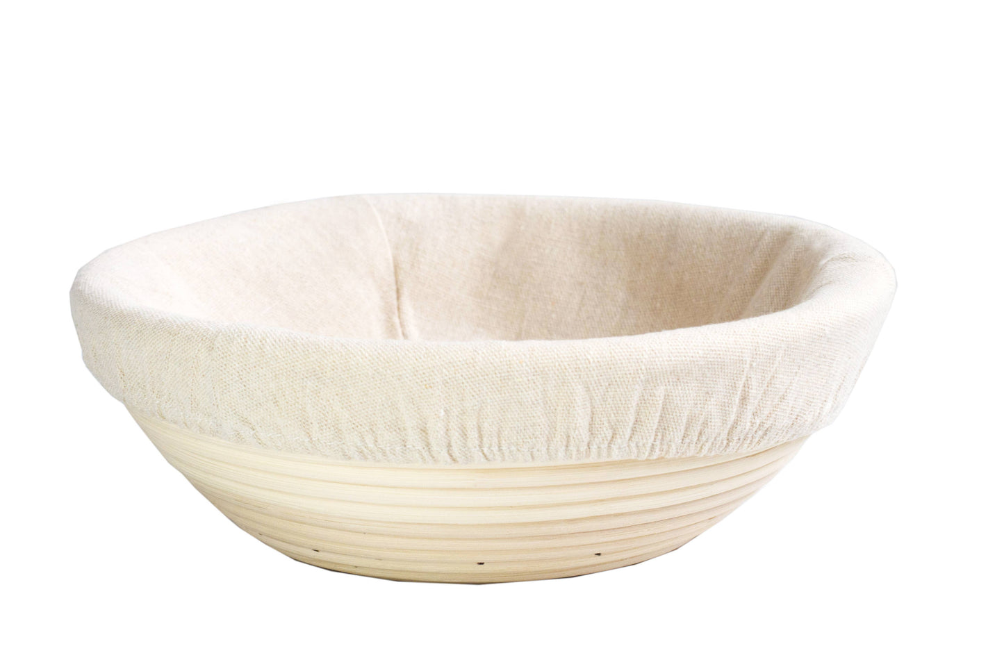 10" Round Bread Proofing Basket Rattan bowl w/liner