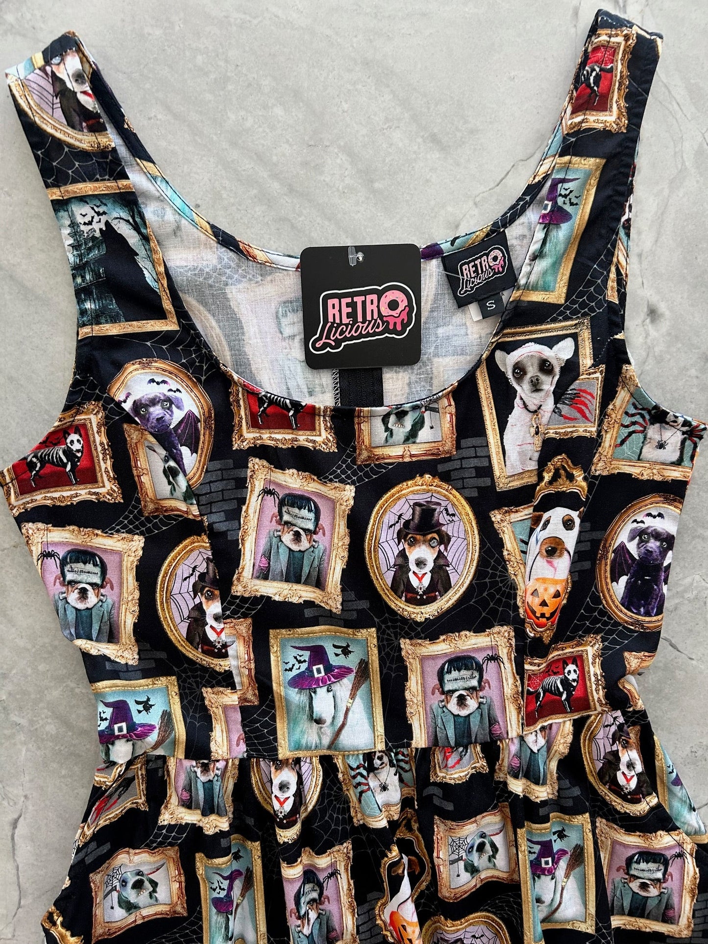 Haunted Hounds Fit & Flare Dress - Large only, 1 left!