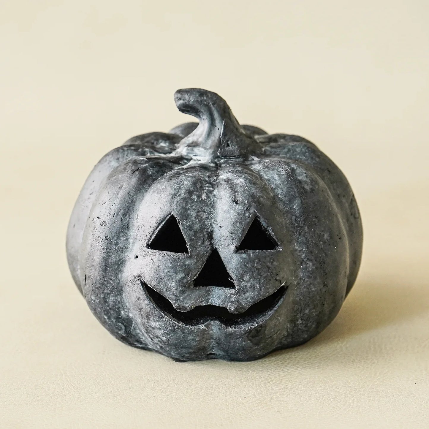 Black Terracotta Jack-O-Lantern Pumpkins | 2 Sizes
