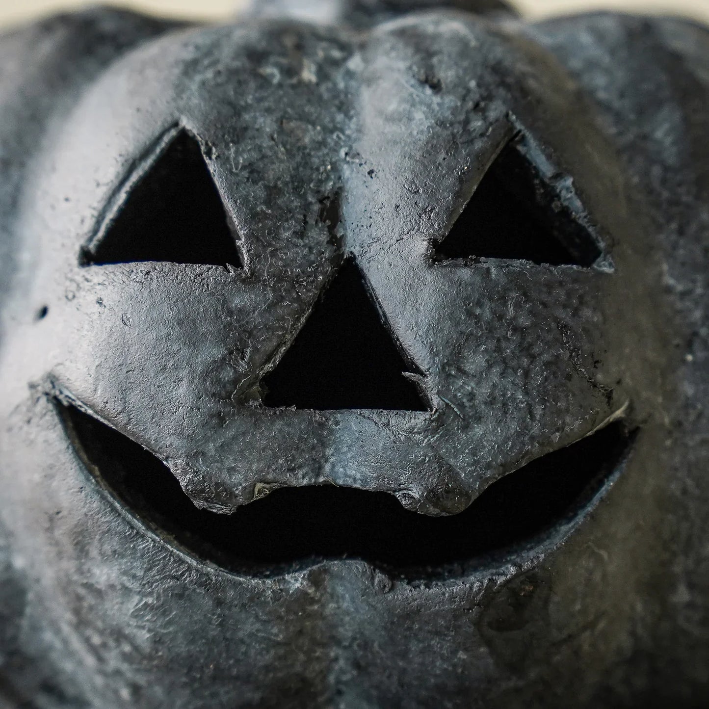 Black Terracotta Jack-O-Lantern Pumpkins | 2 Sizes