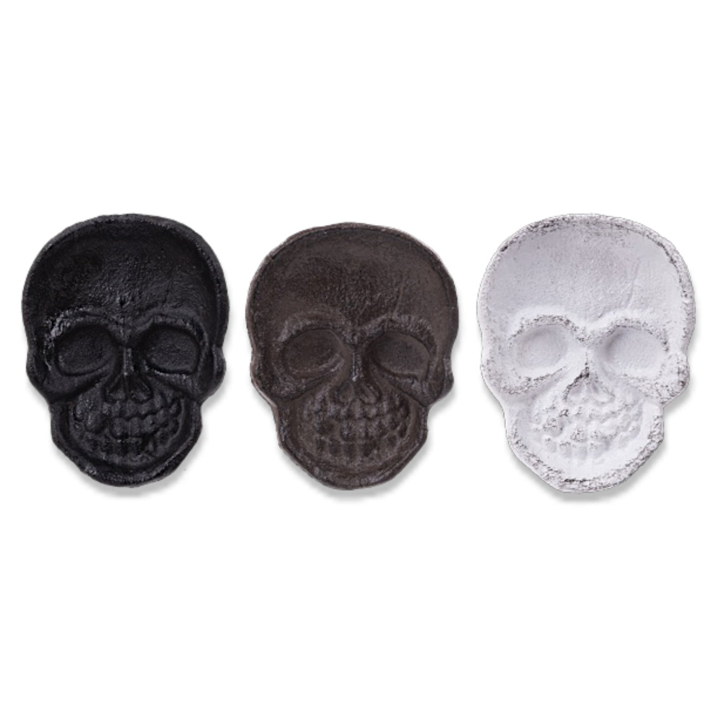 Painted Skull Trinket Cast Iron Trinket Dish
