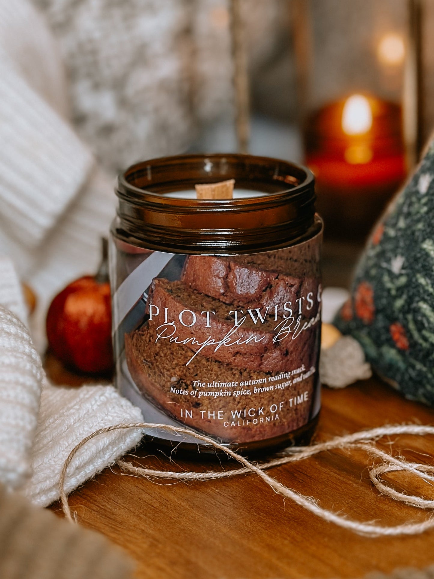 Plot Twists & Pumpkin Bread Candle