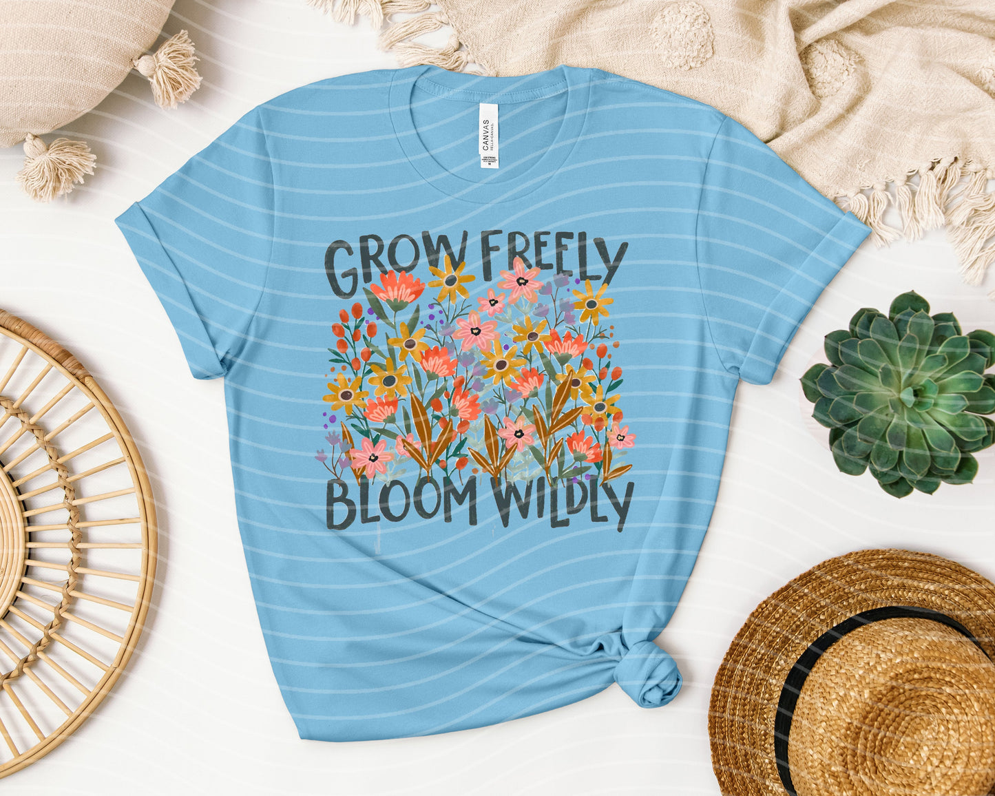 Grow Freely Bloom Wildly Graphic Tee