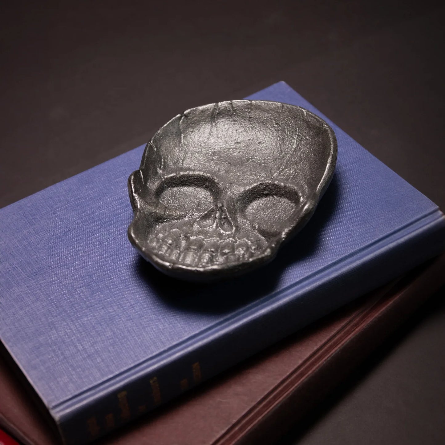 Painted Skull Trinket Cast Iron Trinket Dish