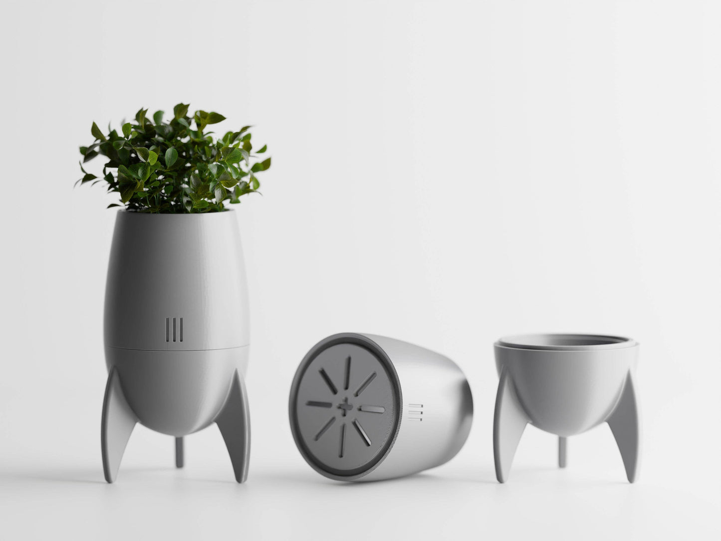 Rocket Plant Pot Space Enthusiast Sleek Garden Home Decor