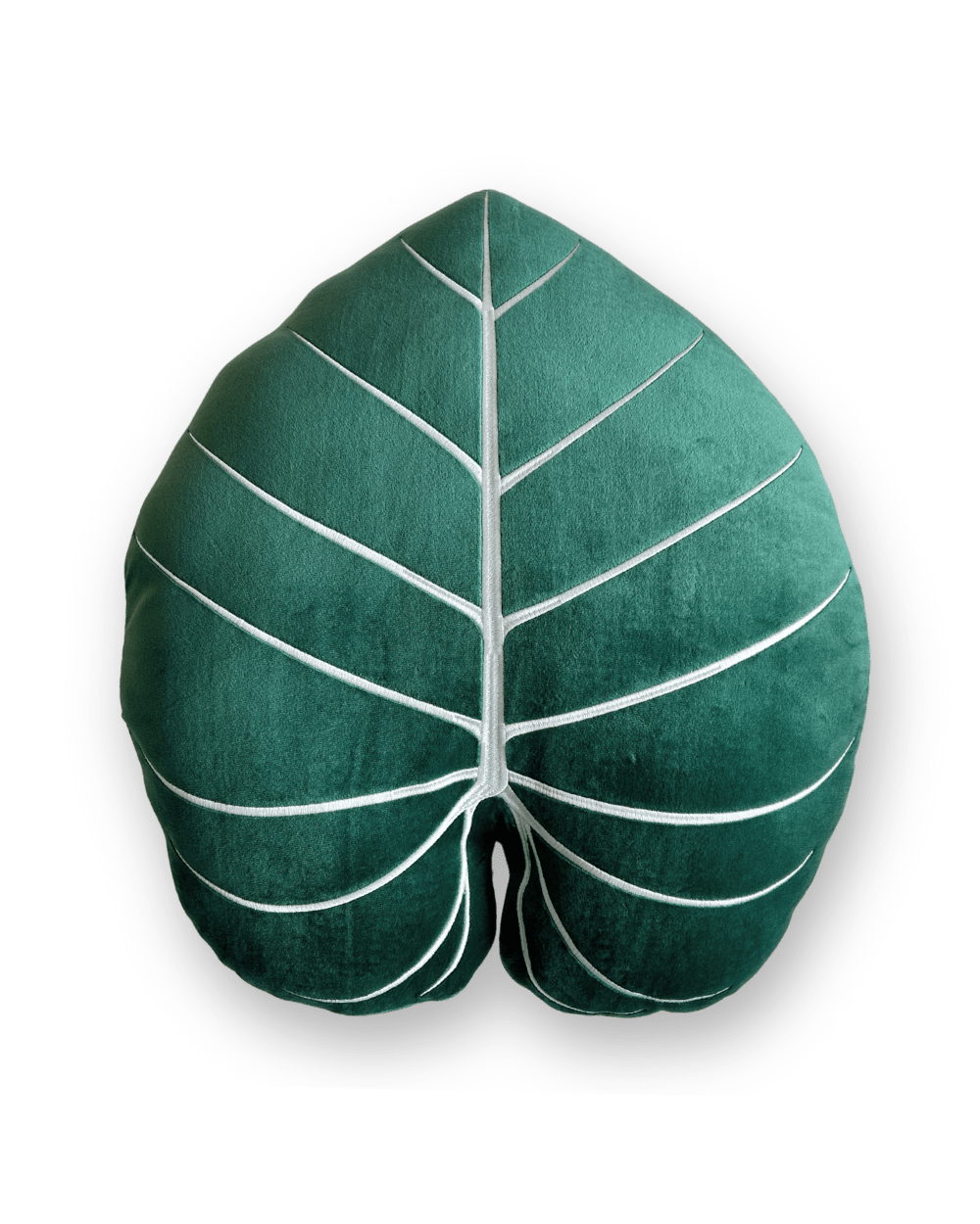 Philodendron Gloriosum Pillow - Forest Green
