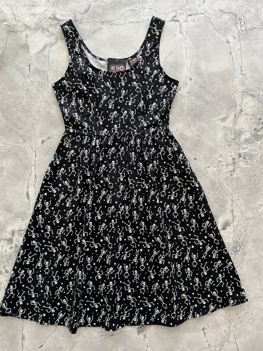 Glow in the Dark Dancing Skeletons Fit & Flare Dress