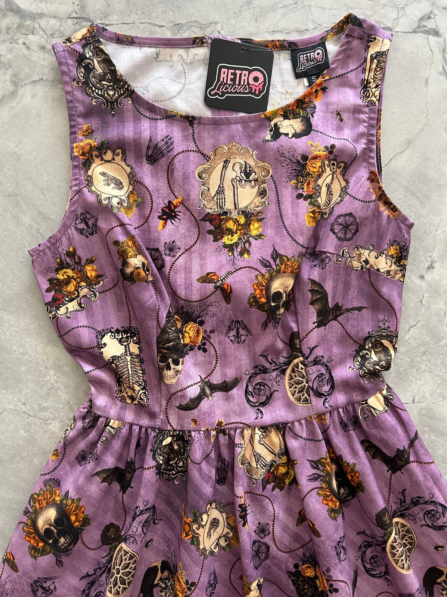 Purple Skull Vintage Dress