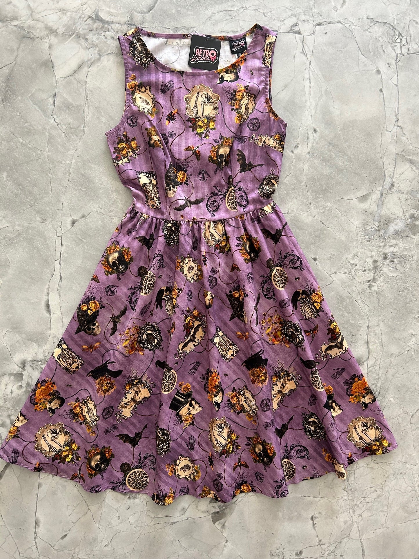 Purple Skull Vintage Dress