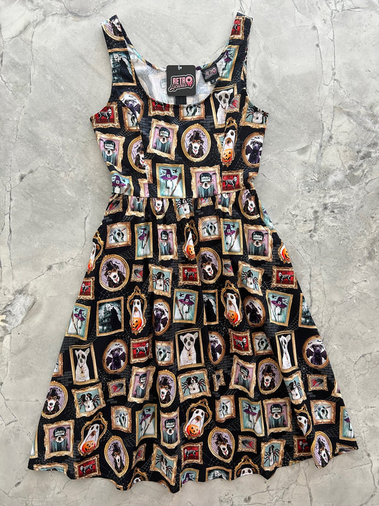 Haunted Hounds Fit & Flare Dress - Large only, 1 left!