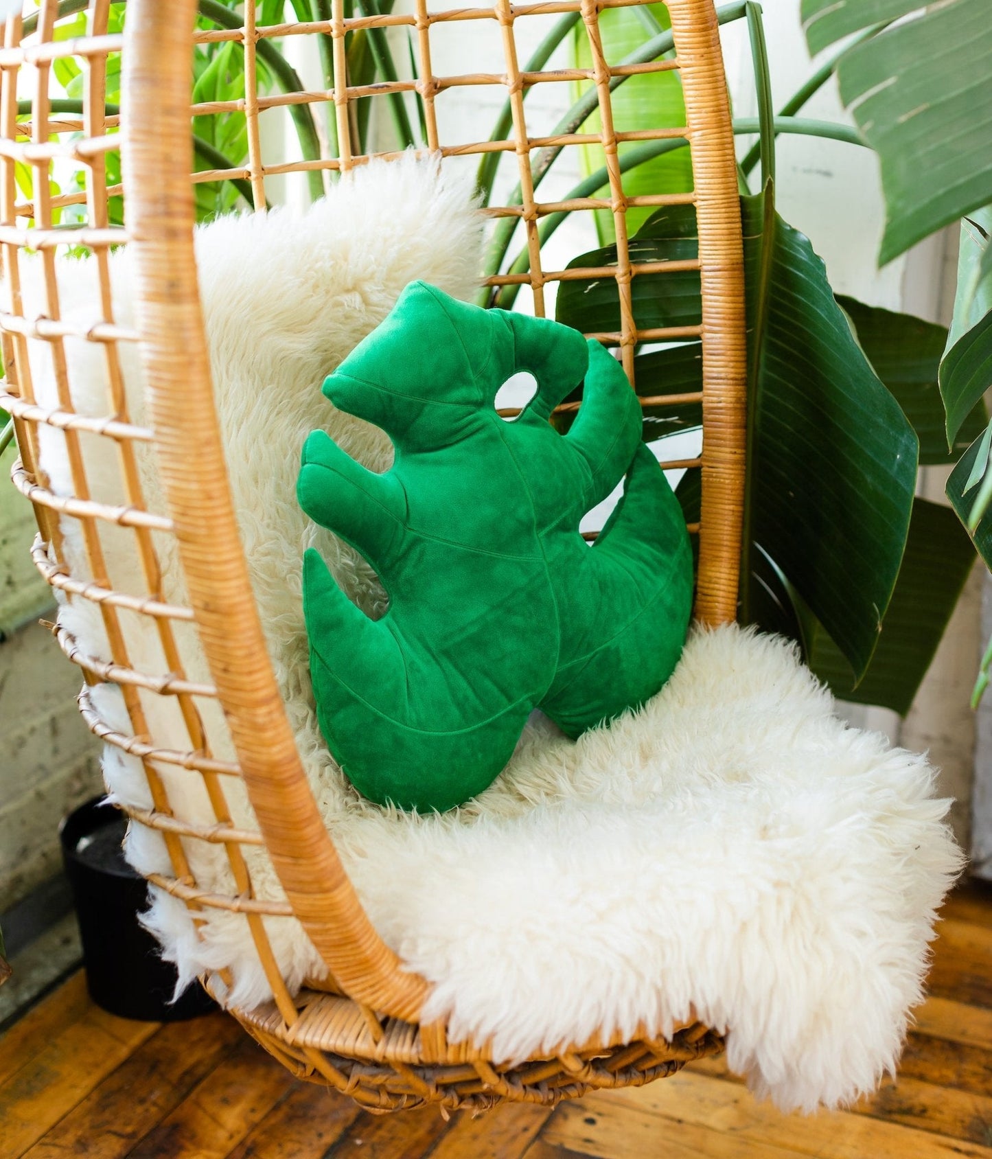Monstera Deliciosa Leaf Pillow